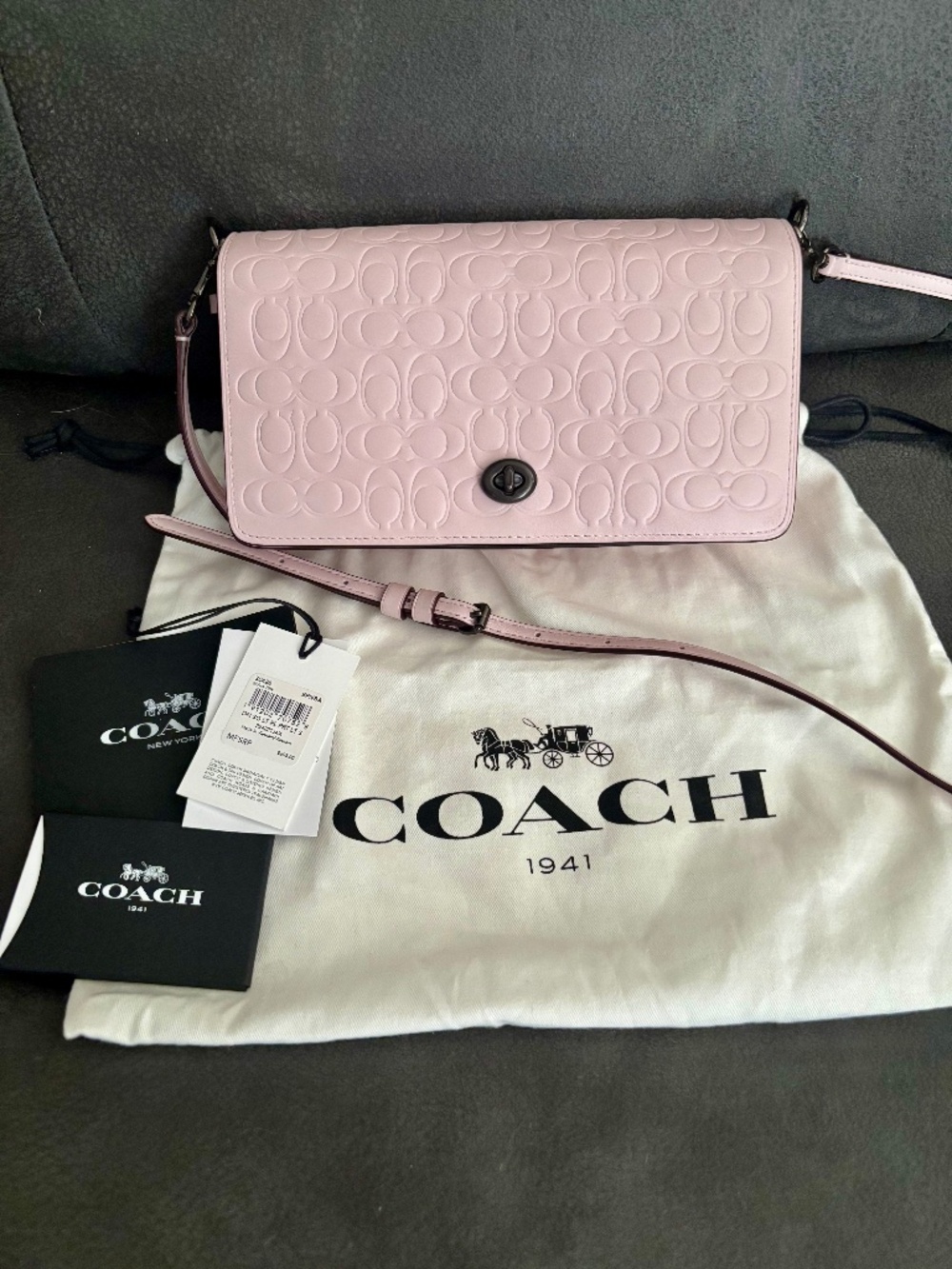 Coach light pink Dinky floral